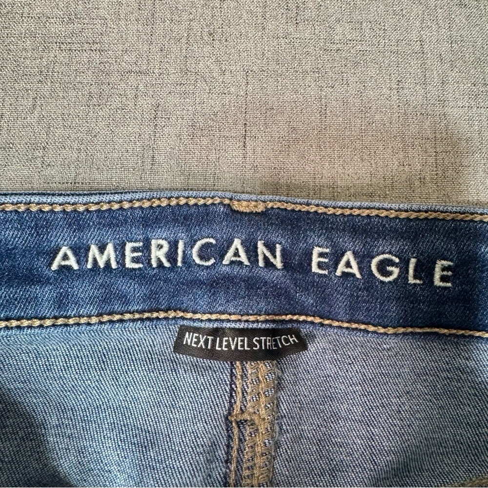 American Eagle AE Next Level High Waisted Jegging Dark Skinny Jeans Size 8 - Picture 10 of 11